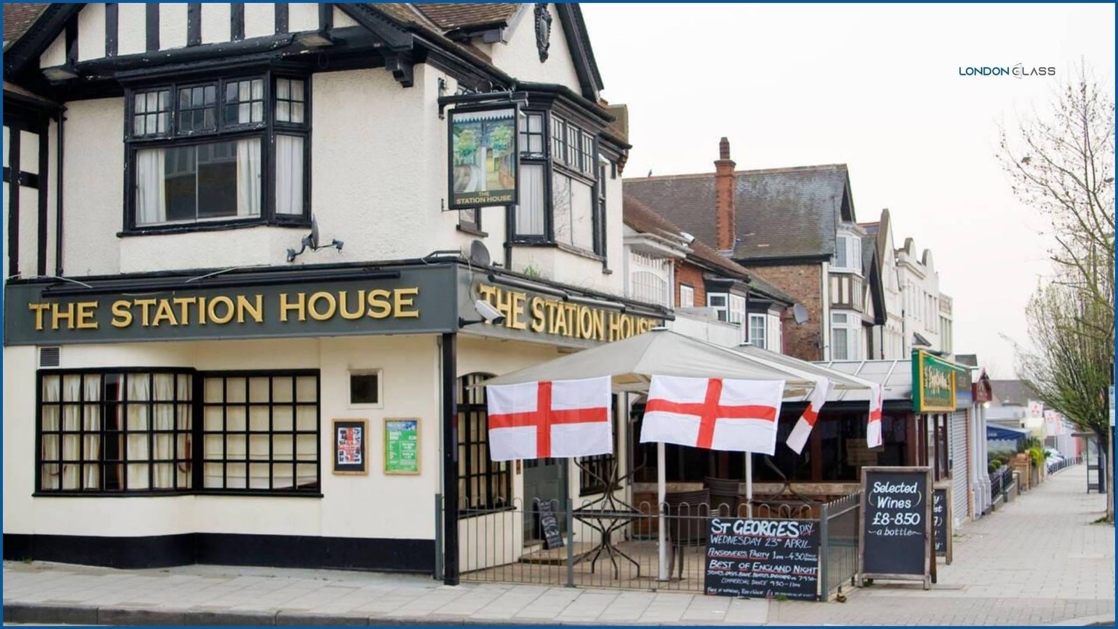 Exterior of The Station House, a traditional British pub in North Chingford