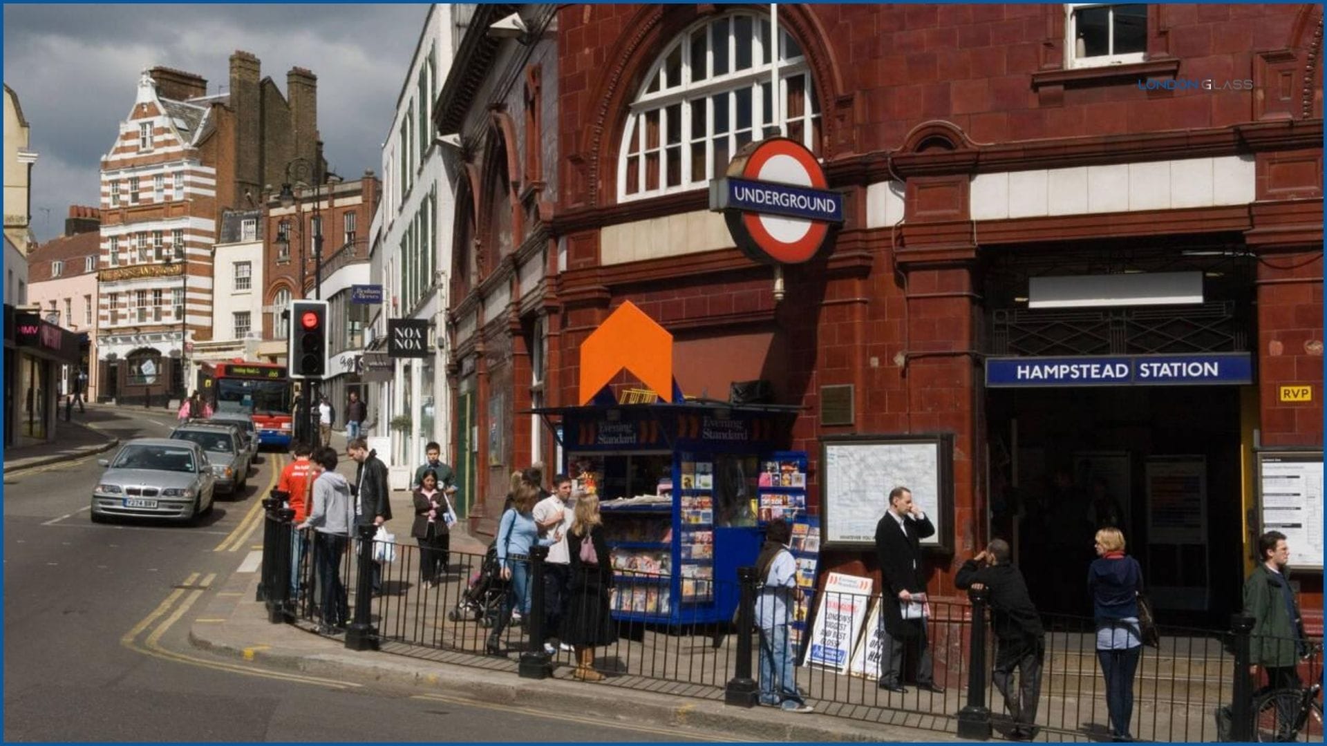 Hampstead Station entrance in Camden