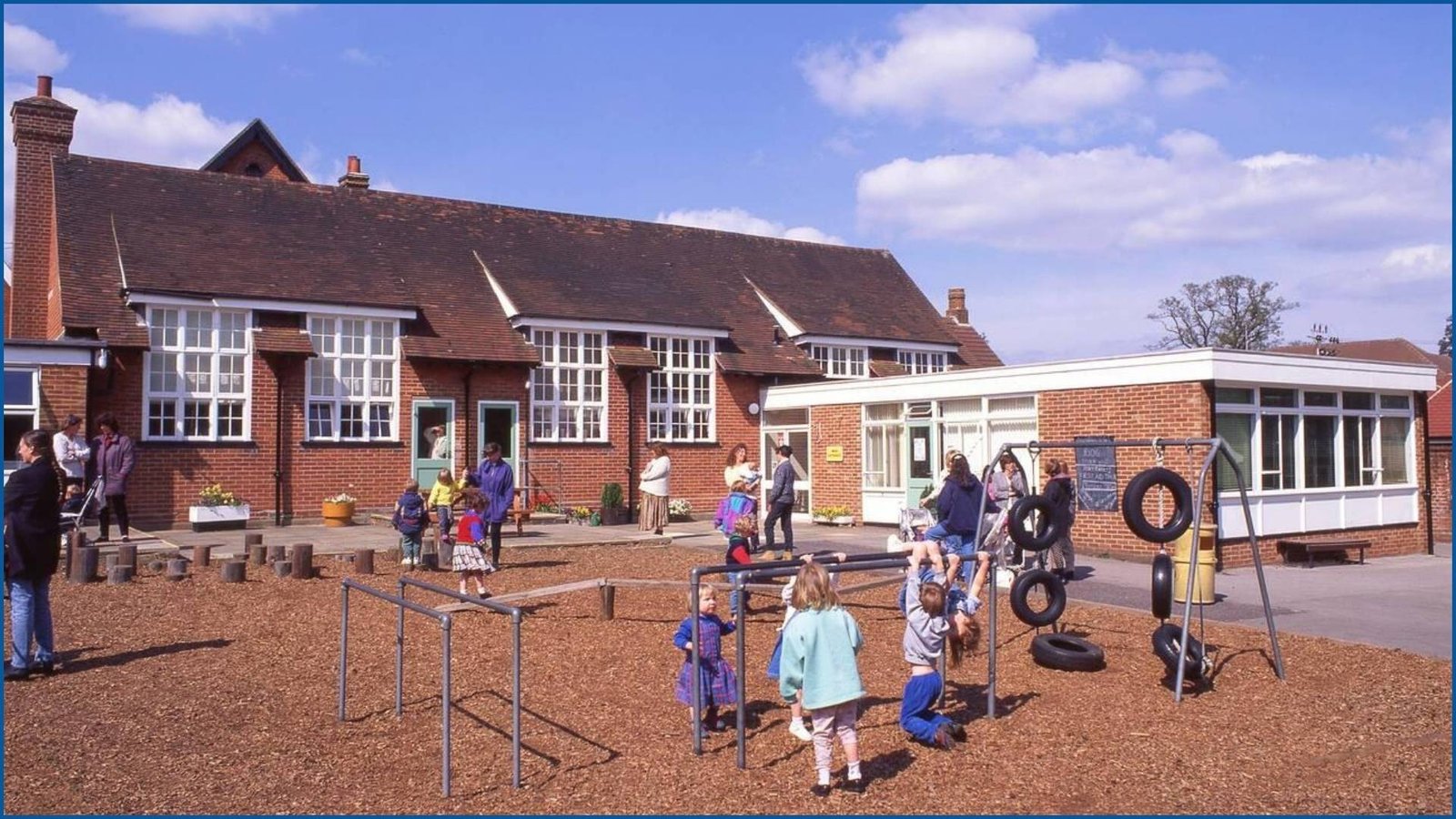 Children playing at Tulse Hill Primary School playground