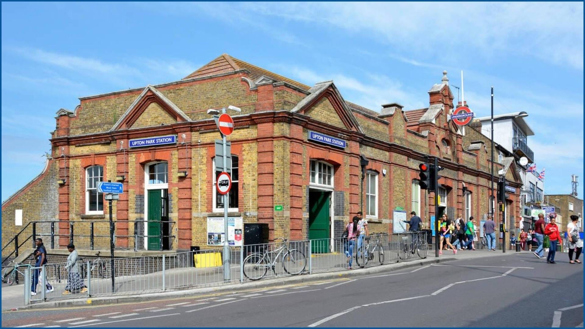 Upton Park Station entrance with London Underground sign