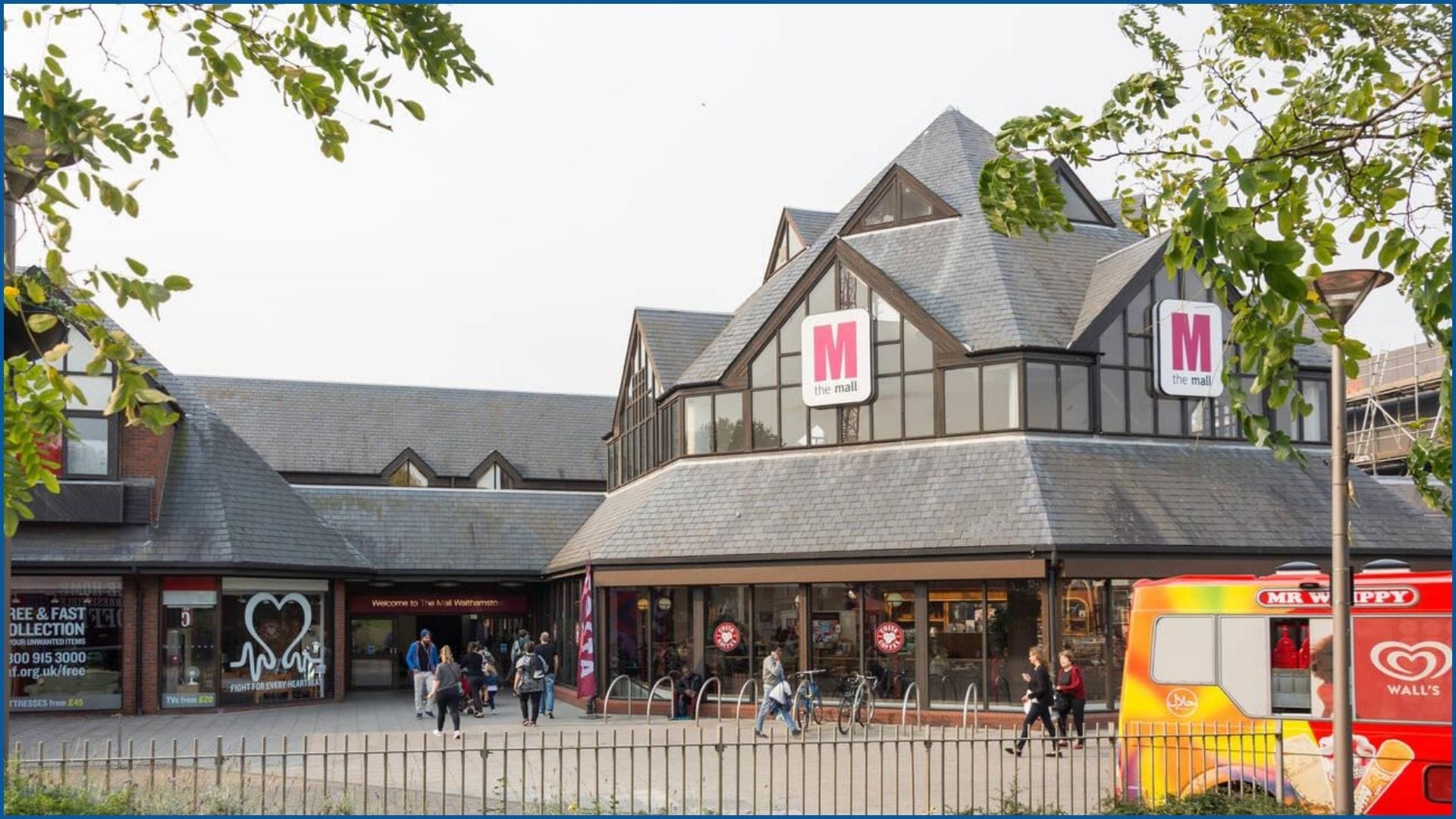 The Mall shopping center entrance in Walthamstow