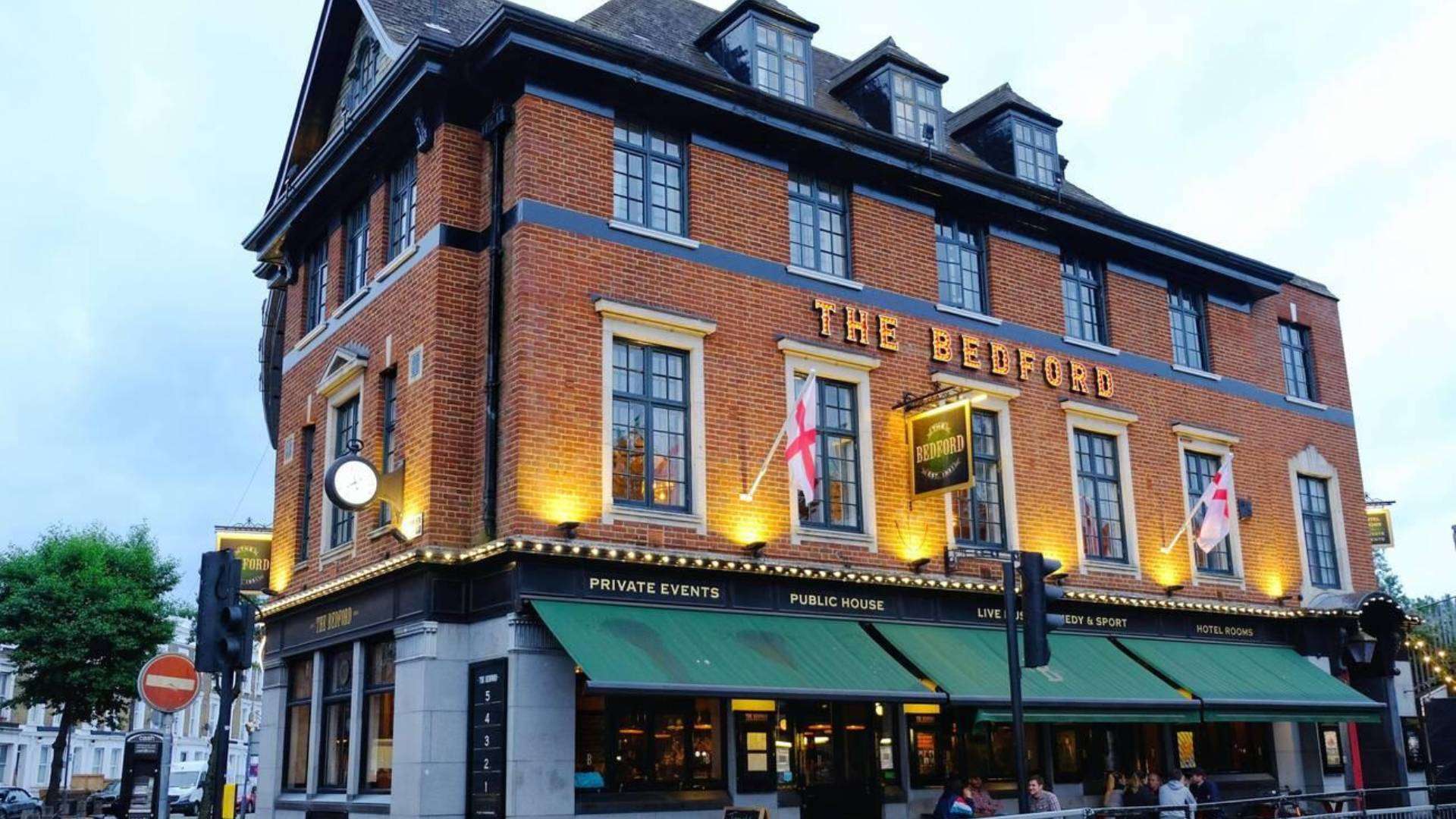 The Bedford Pub in Bedford Hill, Wandsworth, known for live music and vibrant nightlife.