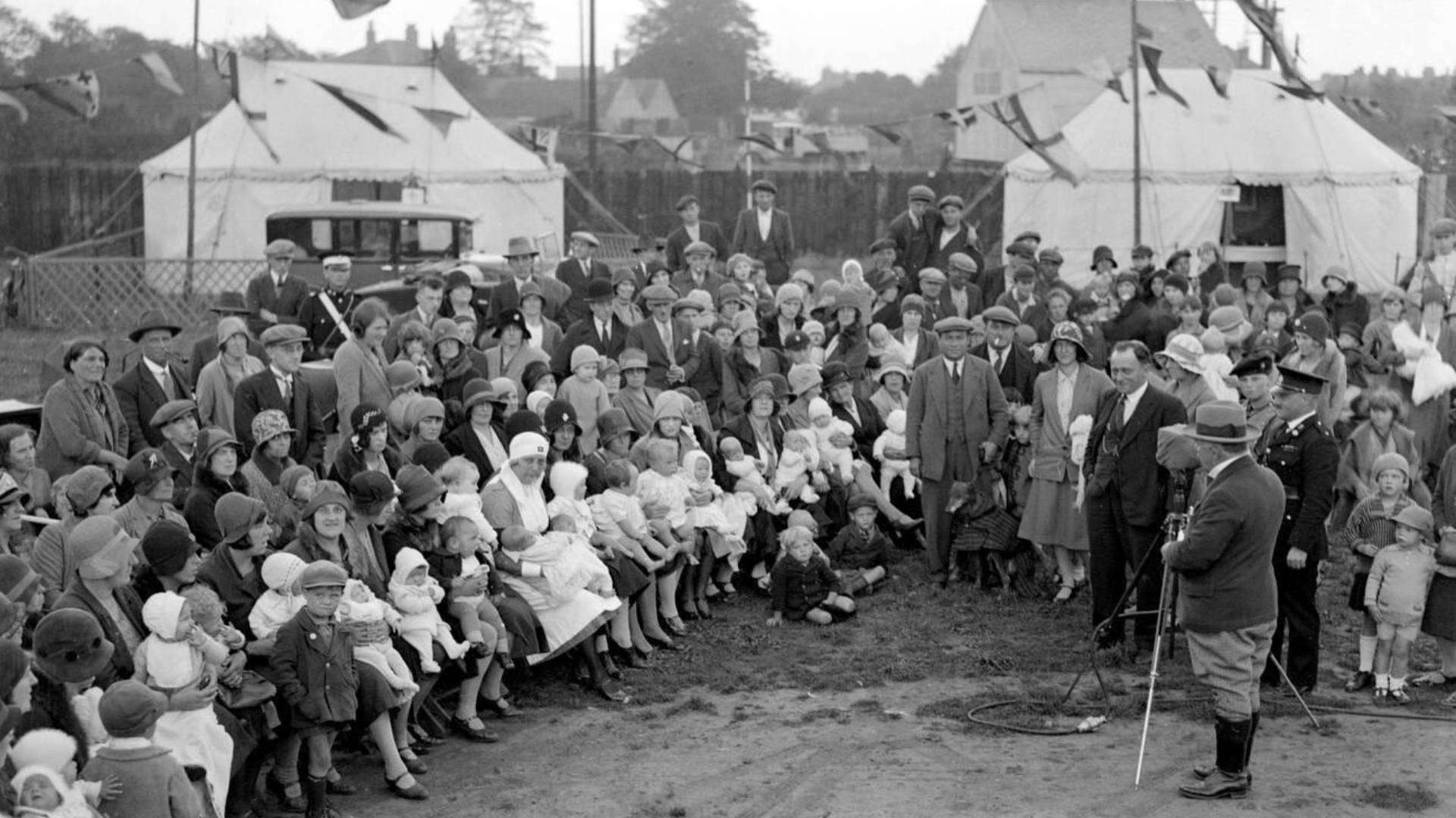 A large gathering during a community event in Chadwell Heath in the 1920s.